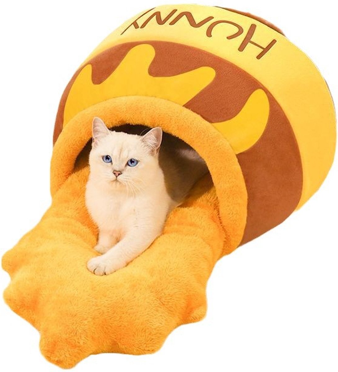 Tailfriends® Hundekorb - Katzenkorb - Honey Pot Hundekörbchen - braun/gelb - 85*39cm - L