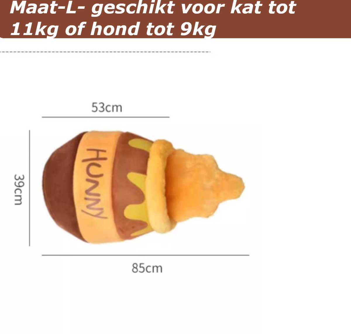 Tailfriends® Hundekorb - Katzenkorb - Honey Pot Hundekörbchen - braun/gelb - 85*39cm - L