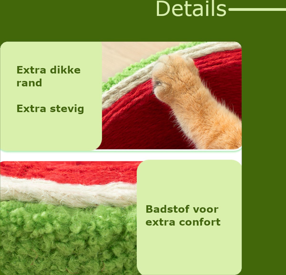 Tailfriends kattenmaand met watermeloen-cat bed-dog bed-L-45cm