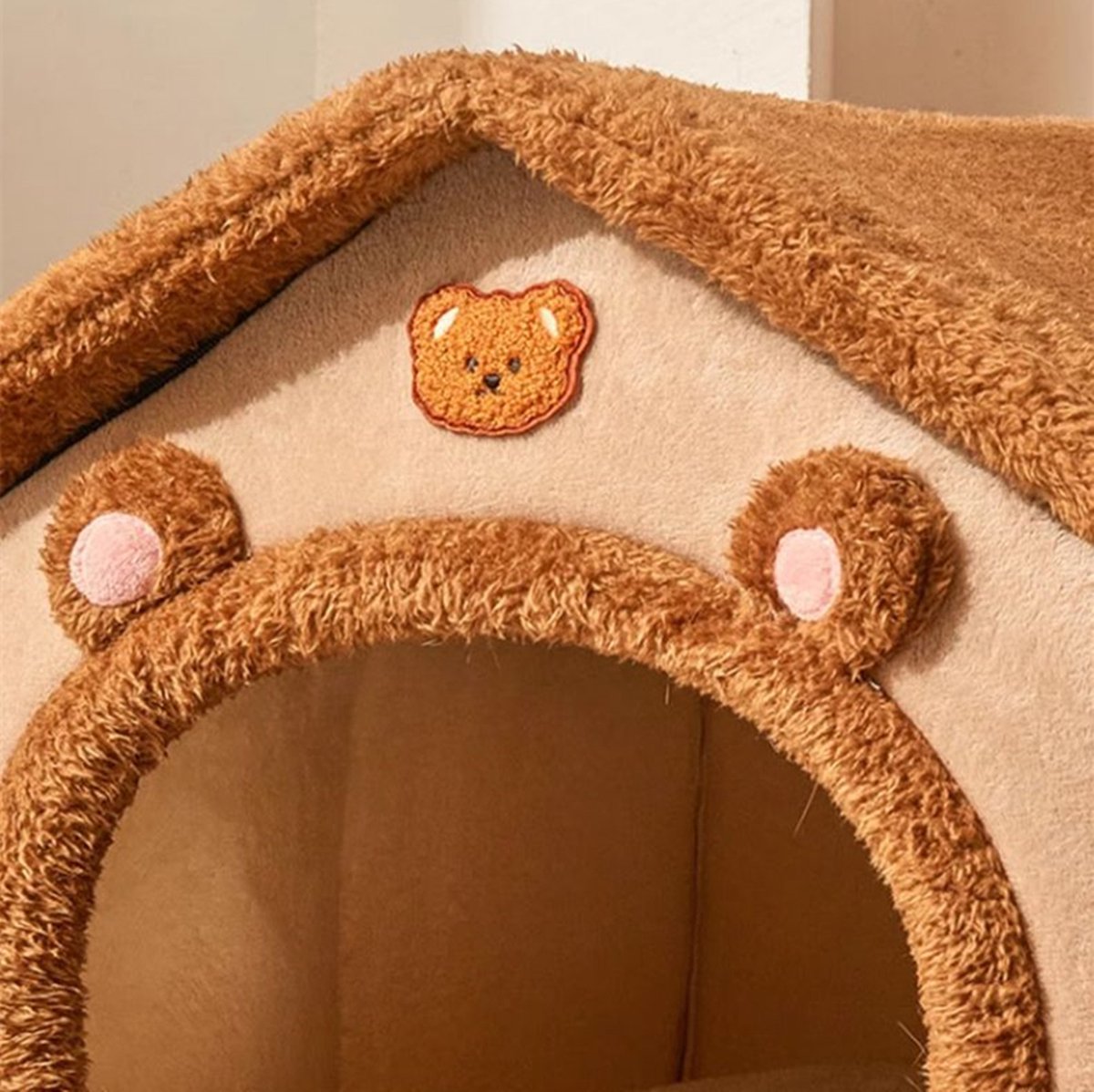 Tailfriends hondenmand-kattenmaand- kattenhusje-hondhuisje-hondenkussen--Wasbaar Hondenmanden-warmtemat-voor honden en katten-kattenmaand-dog bed-kattenkussen-Bruin-M- 40 x 35 x 38 cm