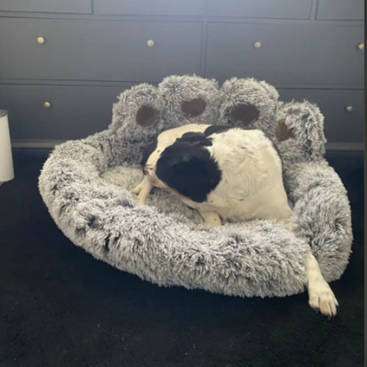 Tailfriends® hondenmand-hondenkussen voor honden-luxe Hondenbed berenklauw -Zachte Haren-donker grijs-90cm