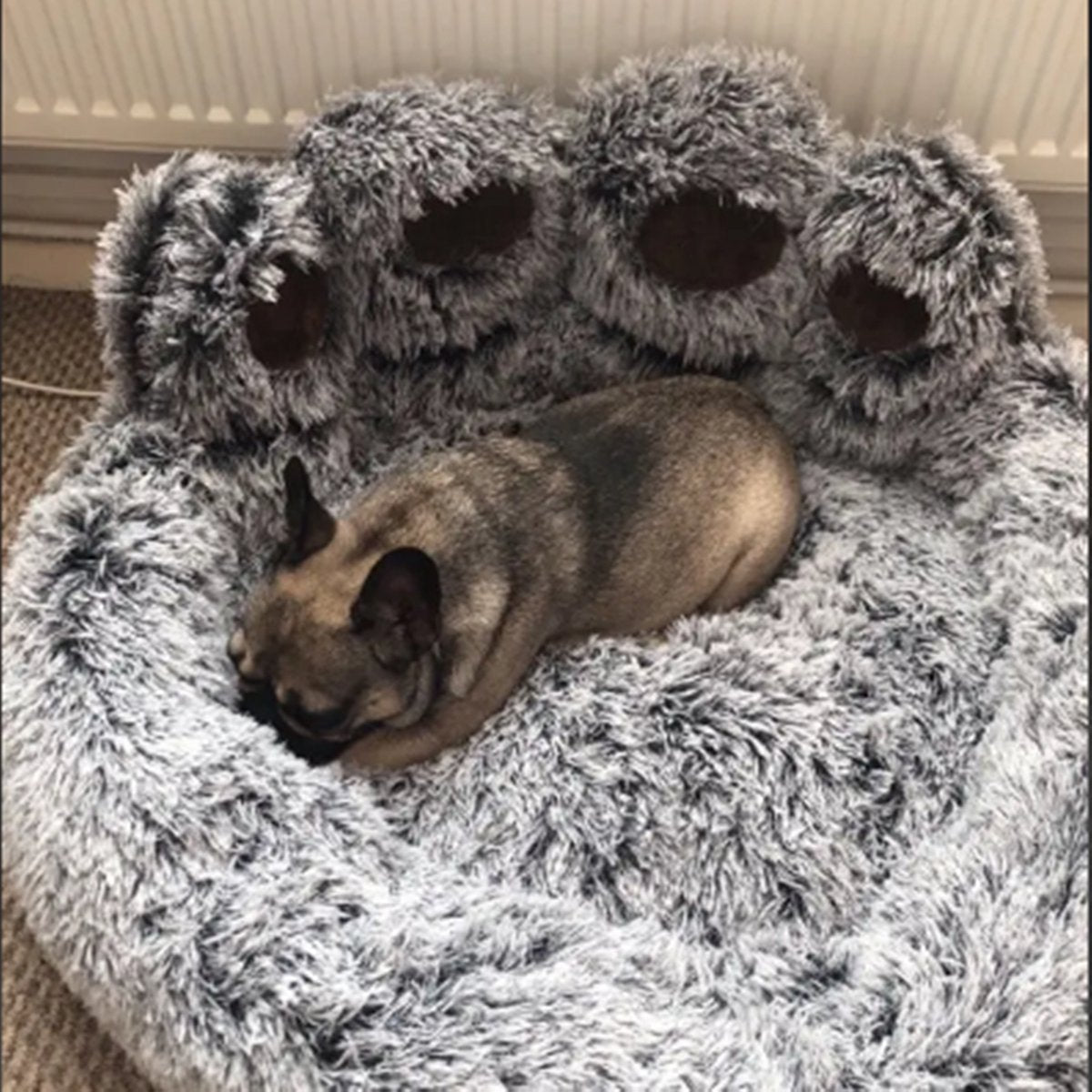 Tailfriends® hondenmand-hondenkussen voor honden-luxe Hondenbed berenklauw -Zachte Haren-donker grijs-90cm
