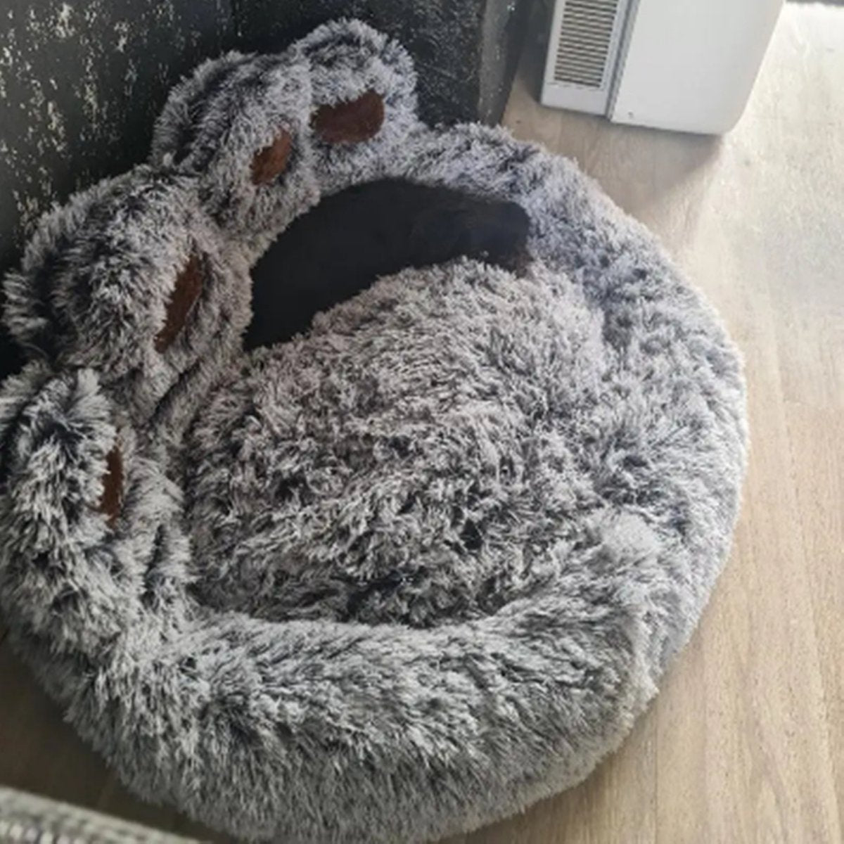 Tailfriends hondenmand-hondenkussen voor honden-luxe Hondenbed berenklauw -Zachte Haren-donker grijs-110cm