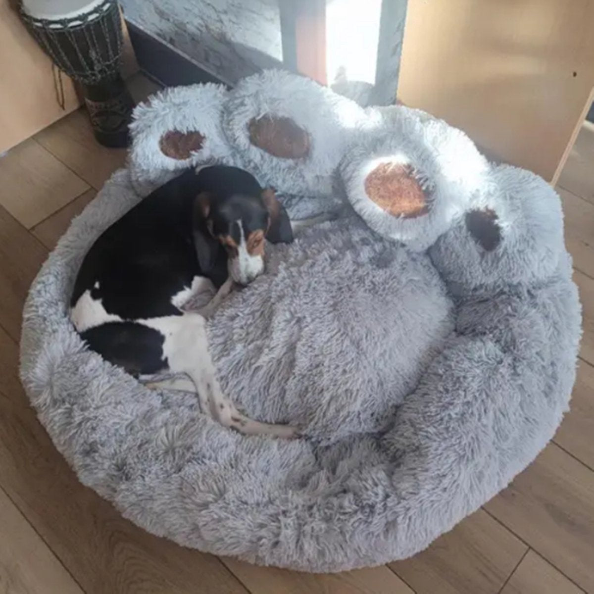 Tailfriends® hondenmand-hondenkussen voor honden-luxe Hondenbed berenklauw -Zachte Haren-grijs-110cm