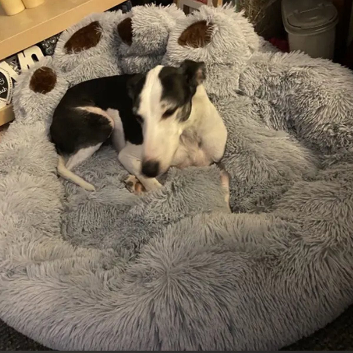 Tailfriends® hondenmand-hondenkussen voor honden-luxe Hondenbed berenklauw -Zachte Haren-grijs-110cm