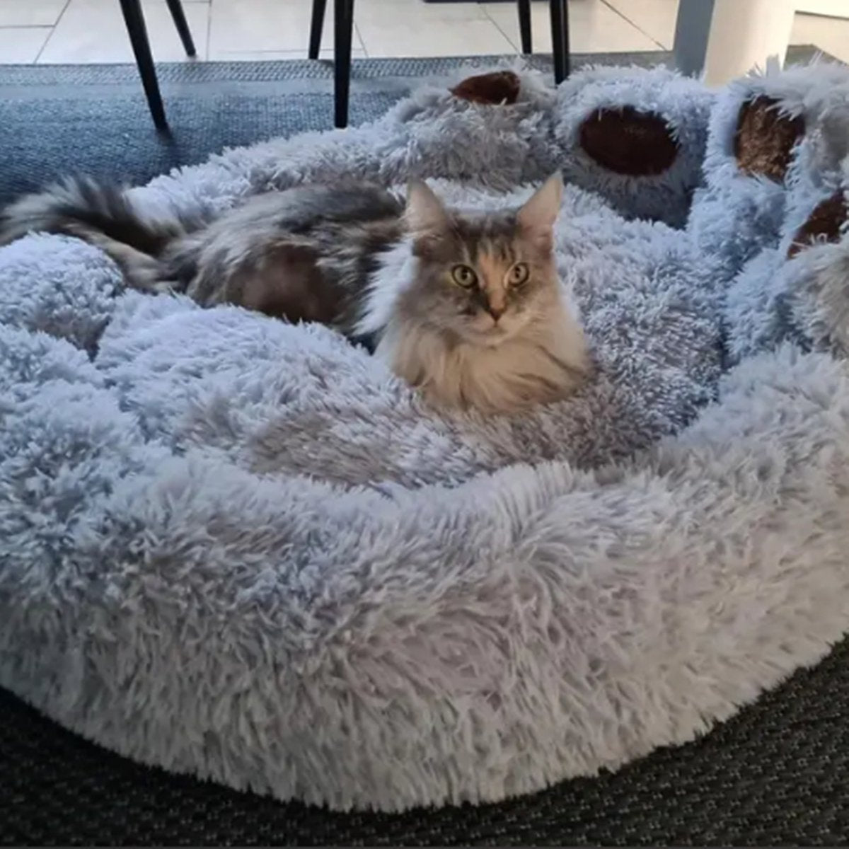Tailfriends® hondenmand-hondenkussen voor honden-luxe Hondenbed berenklauw -Zachte Haren-grijs-90cm