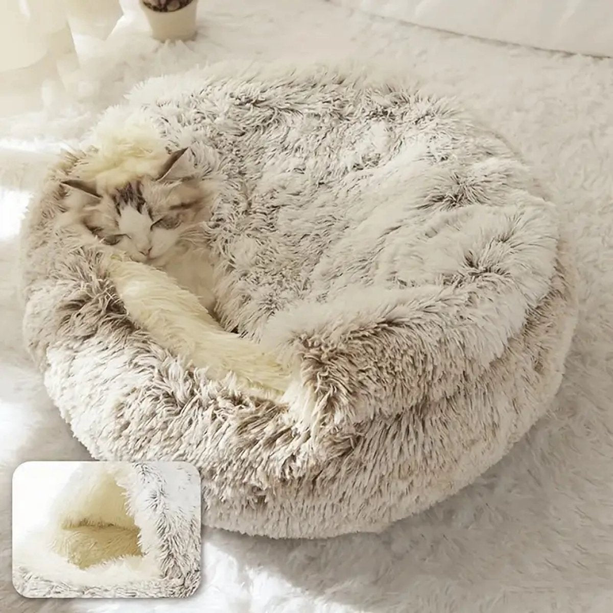 Tailfriends® hondenmand-schelp hondenmanden voor honden-dog bed-hondhuis-Beige-80cm
