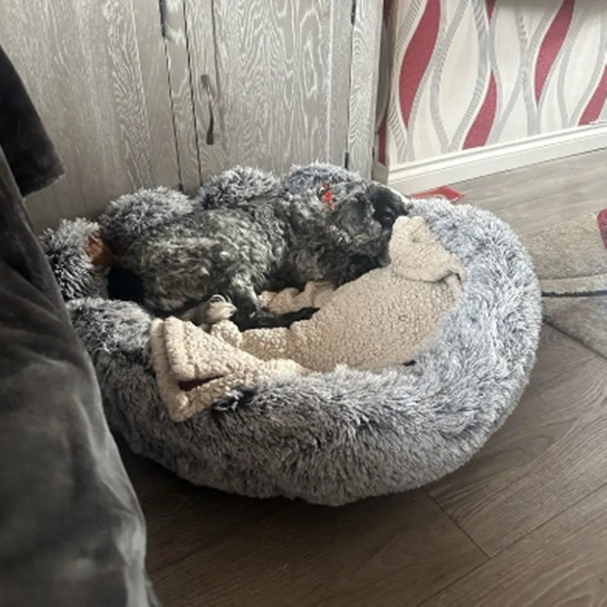 Tailfriends® hondenmand-hondenkussen voor honden-luxe Hondenbed berenklauw -Zachte Haren-donker grijs-70cm