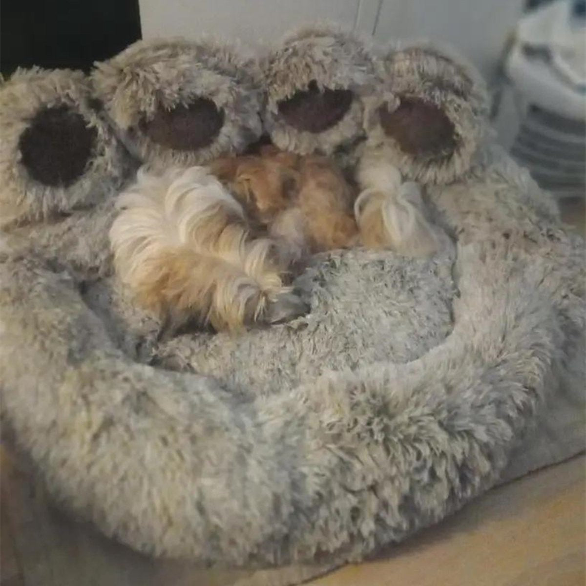 Tailfriends® hondenmand-hondenkussen voor honden-luxe Hondenbed berenklauw -Zachte Haren--Beige-90cm