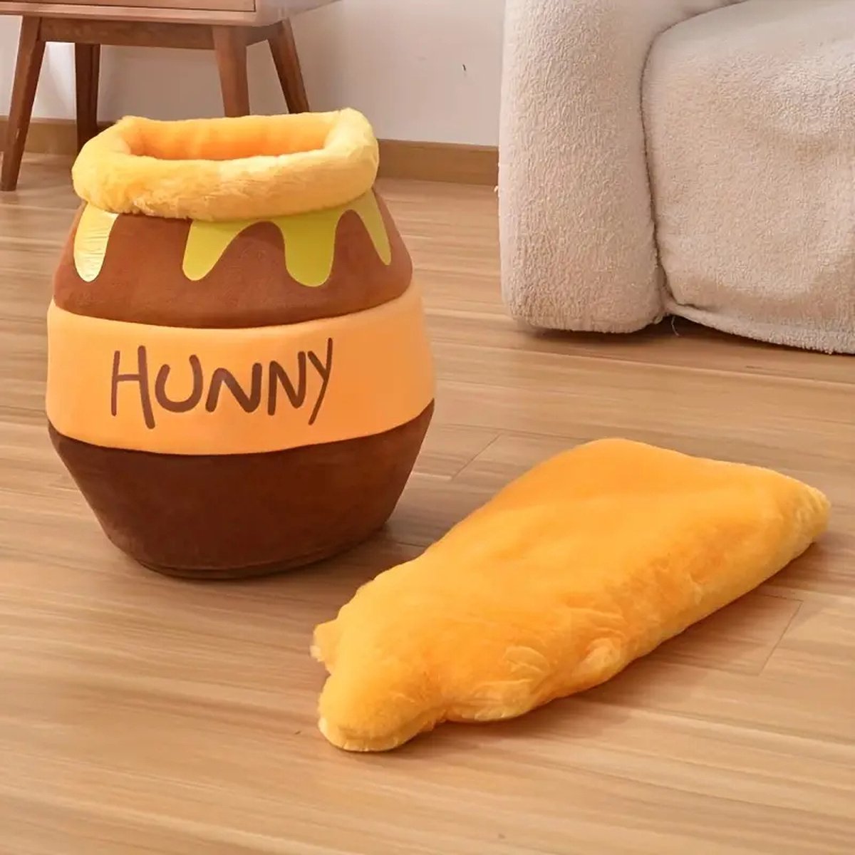 Tailfriends® Hundekorb - Katzenkorb - Honey Pot Hundekörbchen - braun/gelb - 85*39cm - L