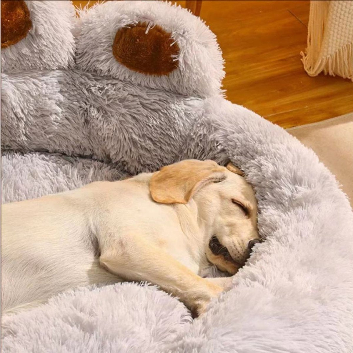 Tailfriends hondenmand-hondenkussen voor honden- luxe Hondenbed berenklauw -Zachte Haren-grijs-70cm
