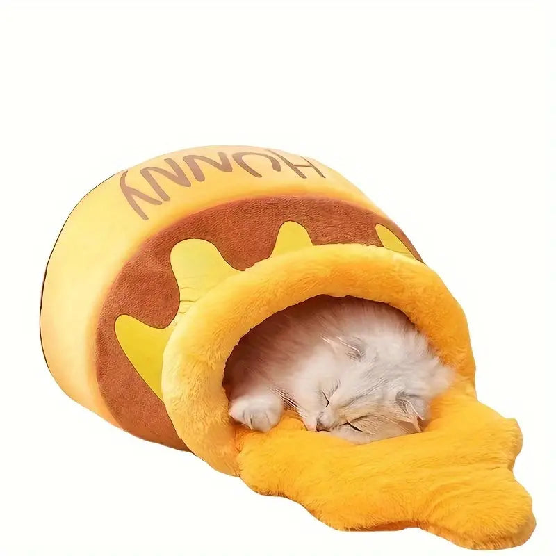 Tailfriends® Hundekorb - Katzenkorb - Honey Pot Hundekörbchen - braun/gelb - 85*39cm - L