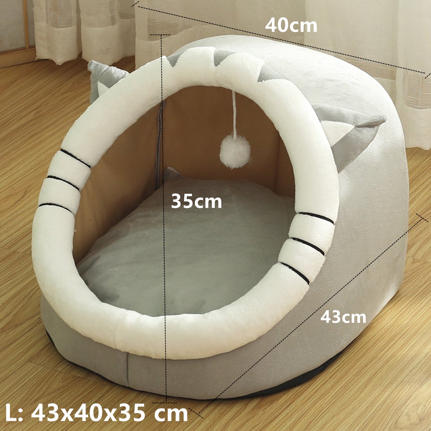 Tailfriends hondenmand-kattenmaand- kattenhusje met balletje-dog bed-maat L-43*40*35cm