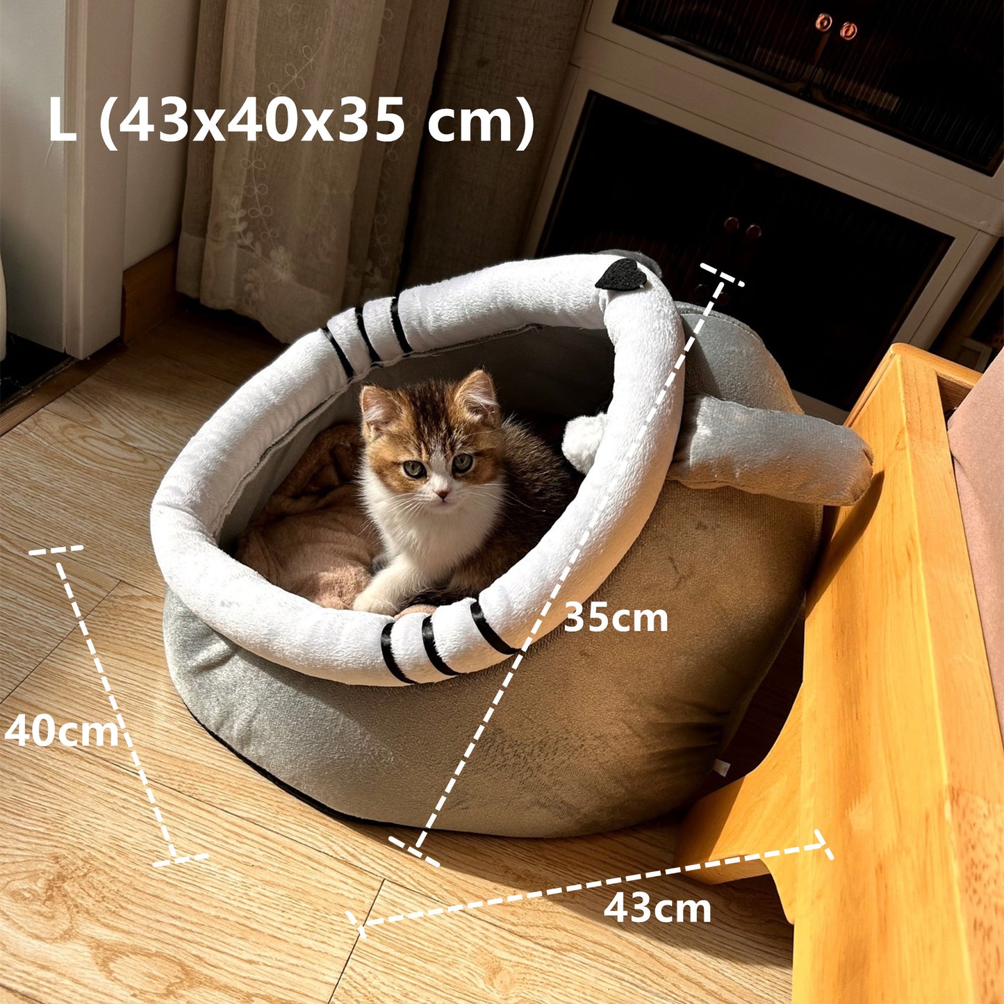Tailfriends kattenmand-hondenmand- kattenhuisje met balletje-dogbed-maat L-43*40*35cm
