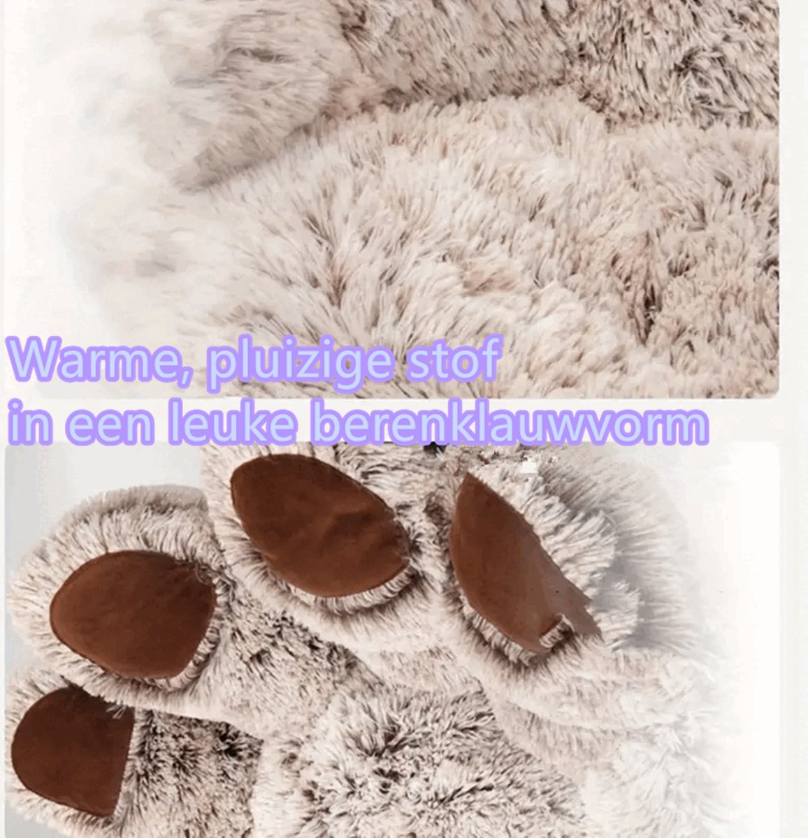 Tailfriends® hondenmand-hondenkussen voor honden-luxe Hondenbed berenklauw -Zachte Haren-Beige-70cm