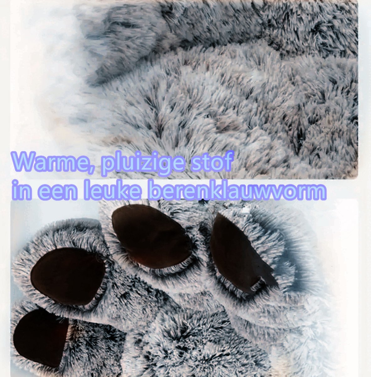 Tailfriends hondenmand-hondenkussen voor honden-luxe Hondenbed berenklauw -Zachte Haren-donker grijs-110cm