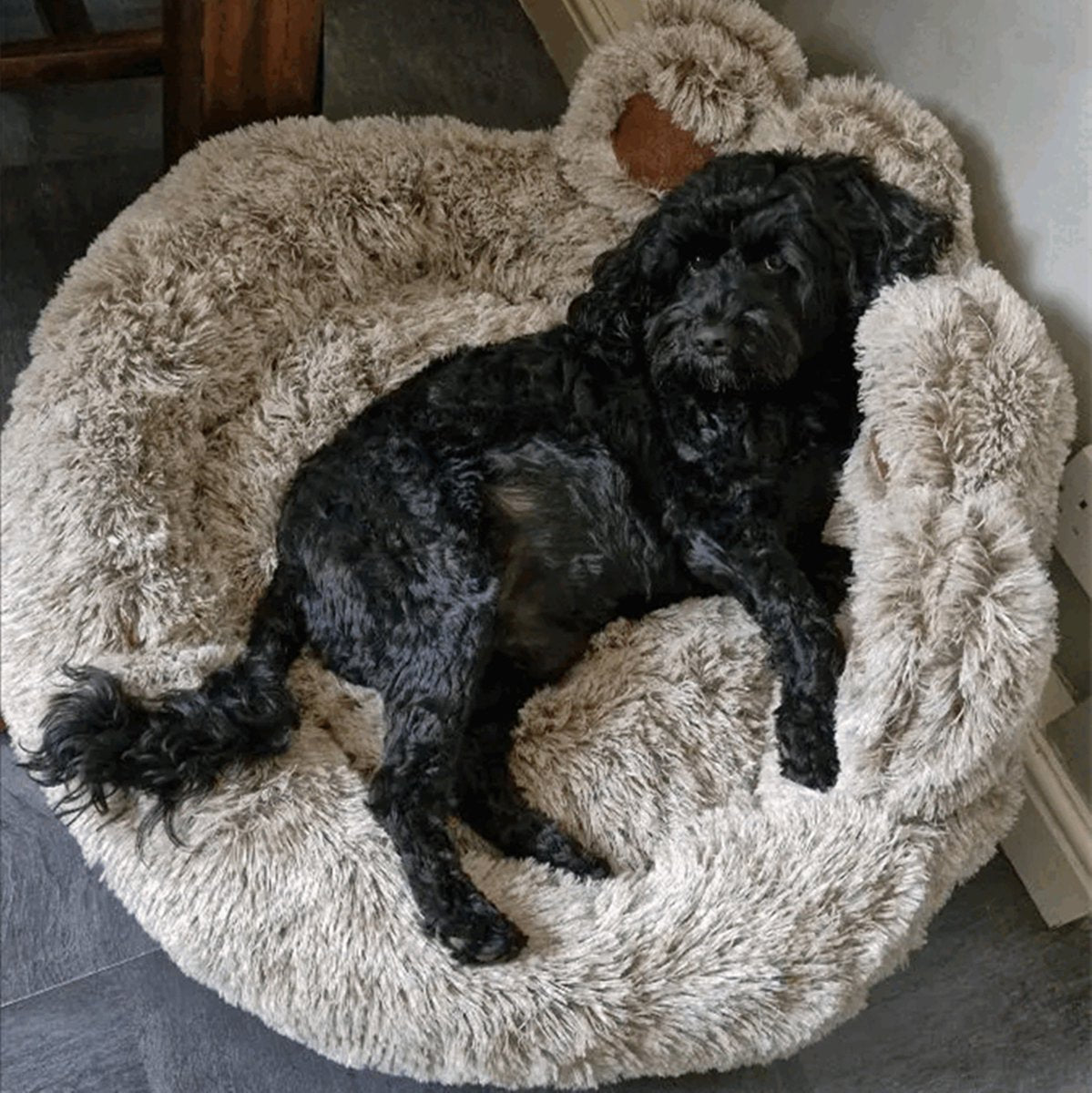 Tailfriends® hondenmand-hondenkussen voor honden-luxe Hondenbed berenklauw -Zachte Haren--Beige-90cm