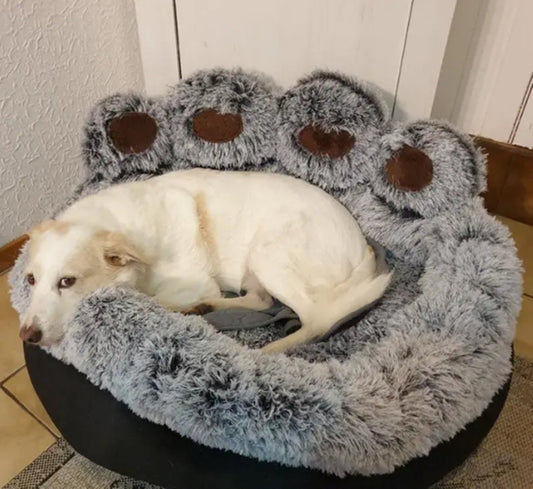 Tailfriends hondenmand-hondenkussen voor honden-luxe Hondenbed berenklauw -Zachte Haren-donker grijs-110cm