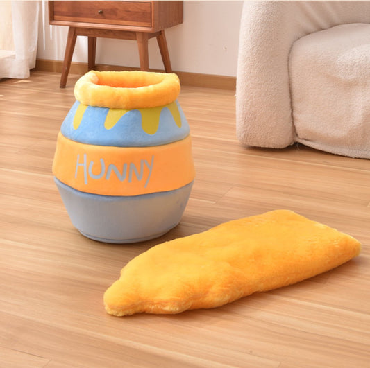 Tailfriends® hondenmand-kattenmand-honingpot hondmanden-blauw/geel-60*32cm-M
