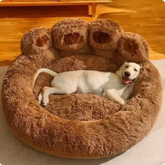 Tailfriends® hondenmand-hondenkussen voor honden-luxe Hondenbed berenklauw -Zachte Haren-bruin-110cm