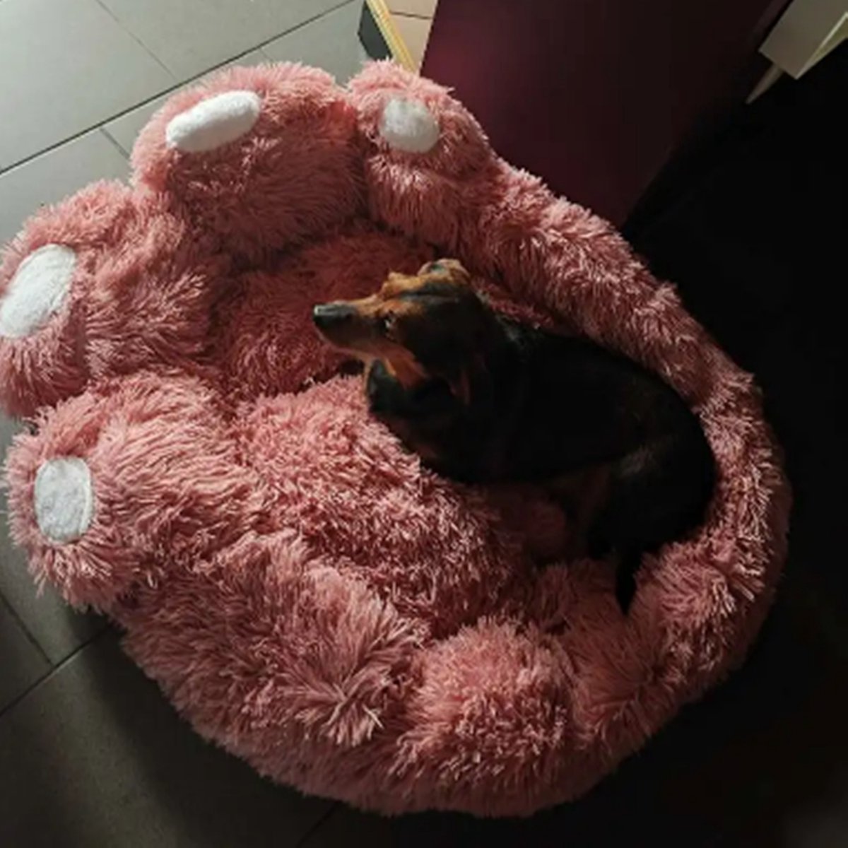 Tailfriends hondenmand-hondenkussen voor honden-luxe Hondenbed berenklauw -Zachte Haren-roos-90cm