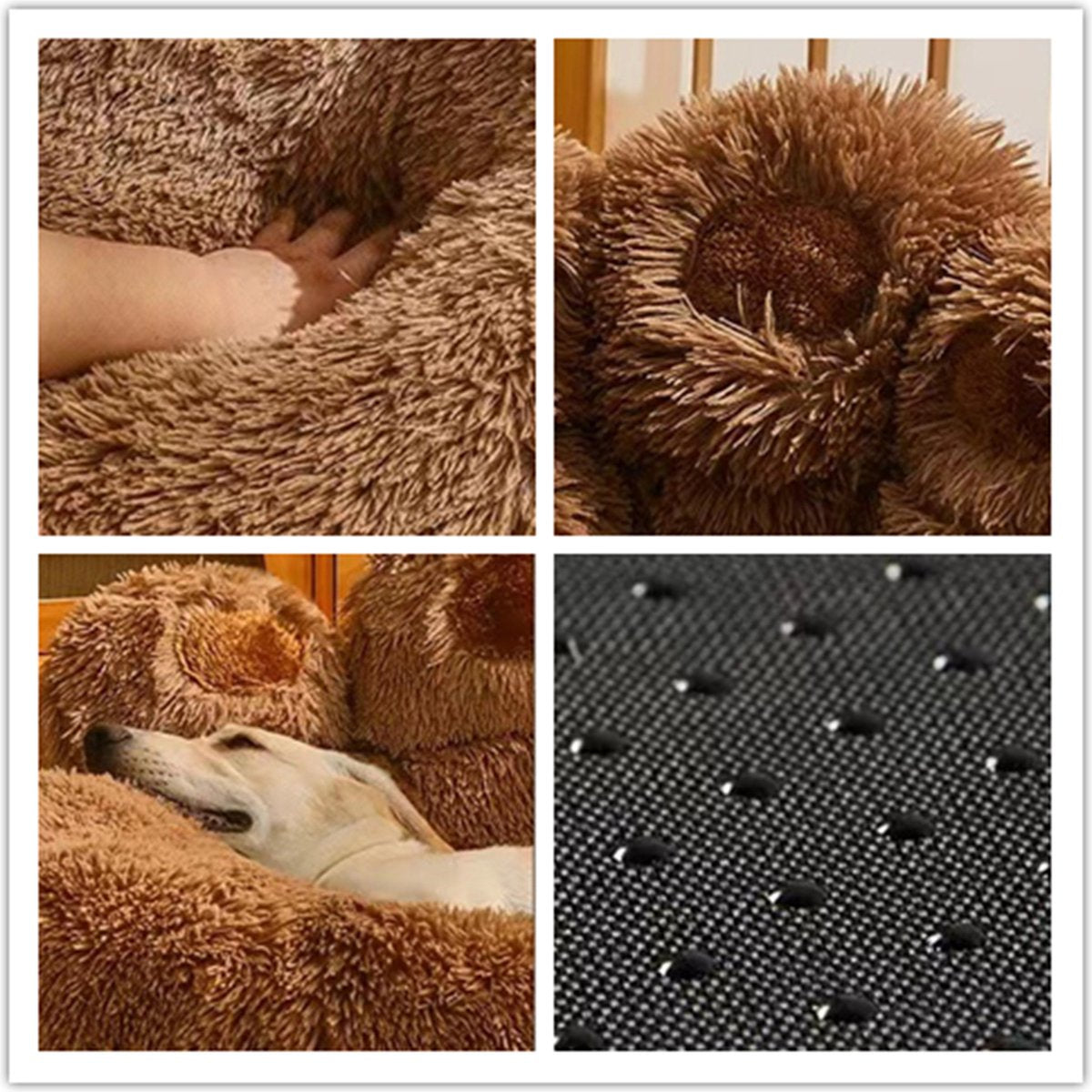Tailfriends® hondenmand-hondenkussen voor honden-luxe Hondenbed berenklauw -Zachte Haren-bruin-110cm