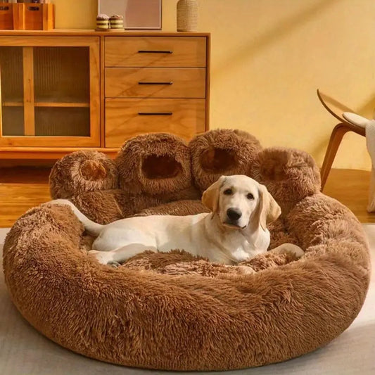 Tailfriends® hondenmand-hondenkussen voor honden-luxe Hondenbed berenklauw -Zachte Haren-bruin-90cm