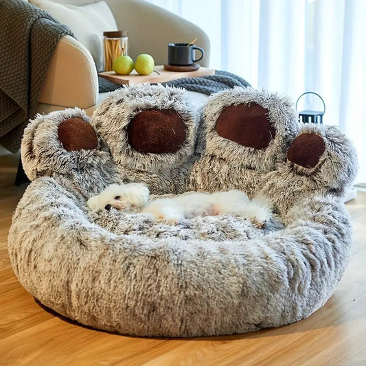 Tailfriends® hondenmand-hondenkussen voor honden-luxe Hondenbed berenklauw -Zachte Haren-donker grijs-70cm