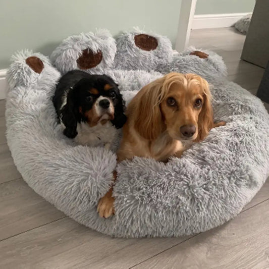 Tailfriends® hondenmand-hondenkussen voor honden-luxe Hondenbed berenklauw -Zachte Haren-grijs-90cm