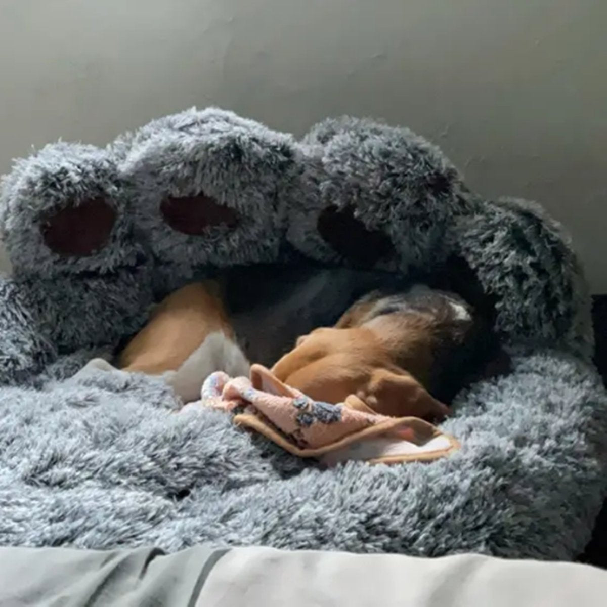 Tailfriends hondenmand-hondenkussen voor honden-luxe Hondenbed berenklauw -Zachte Haren-donker grijs-110cm