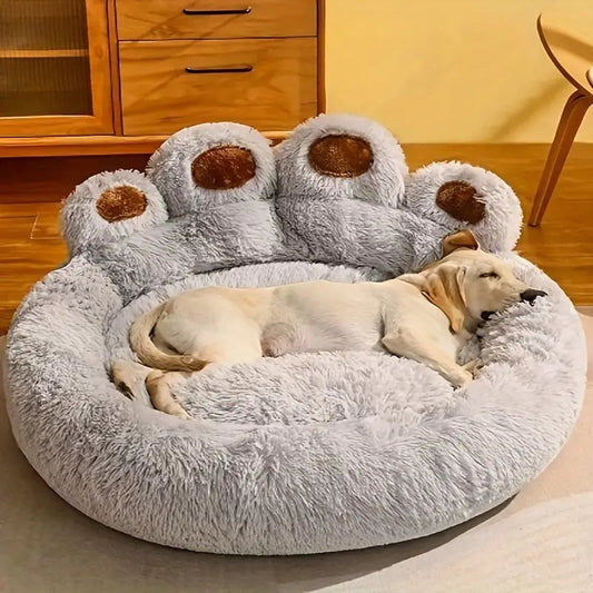 Tailfriends® hondenmand-hondenkussen voor honden-luxe Hondenbed berenklauw -Zachte Haren-grijs-110cm