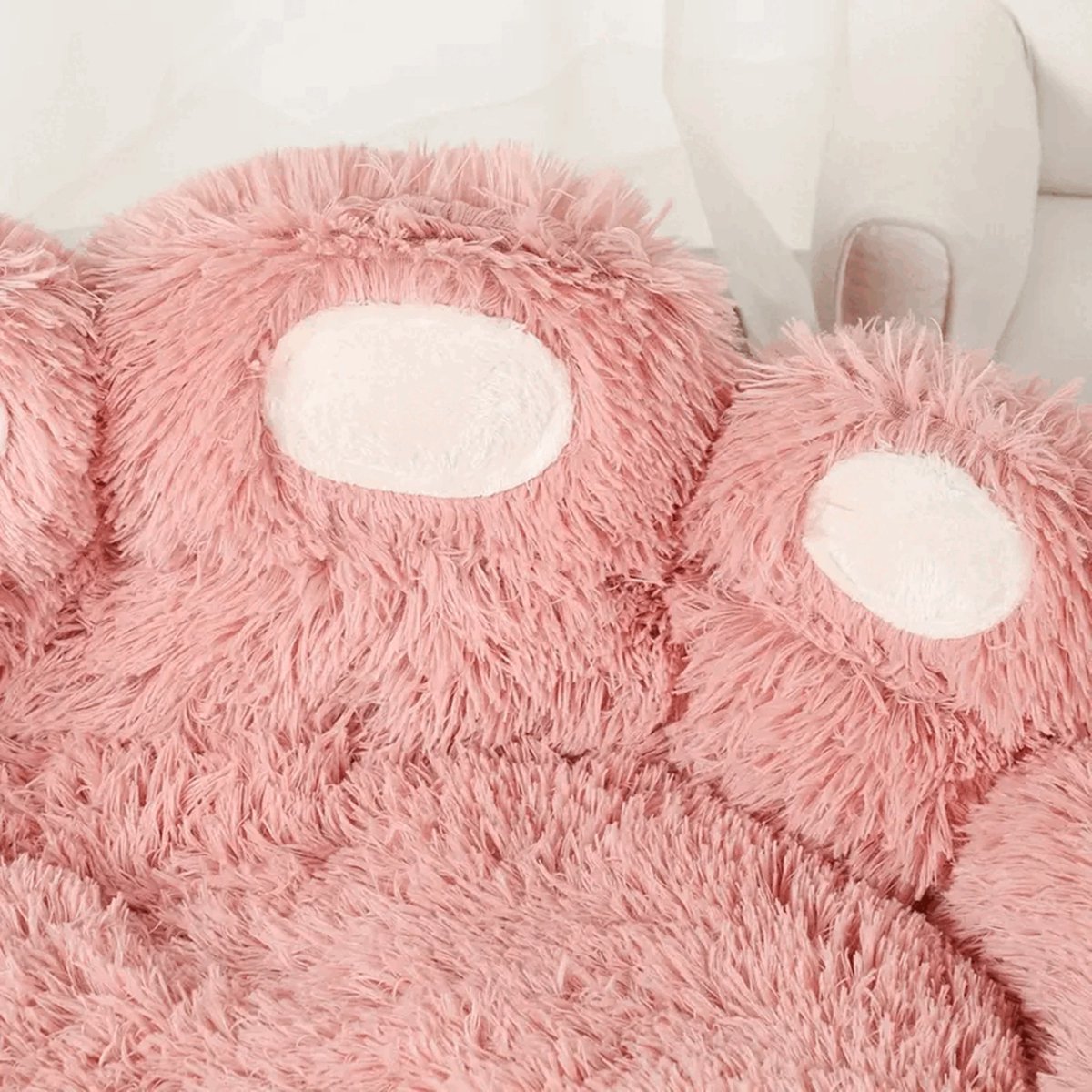 Tailfriends hondenmand-hondenkussen voor honden-luxe Hondenbed berenklauw -Zachte Haren-roos-60cm