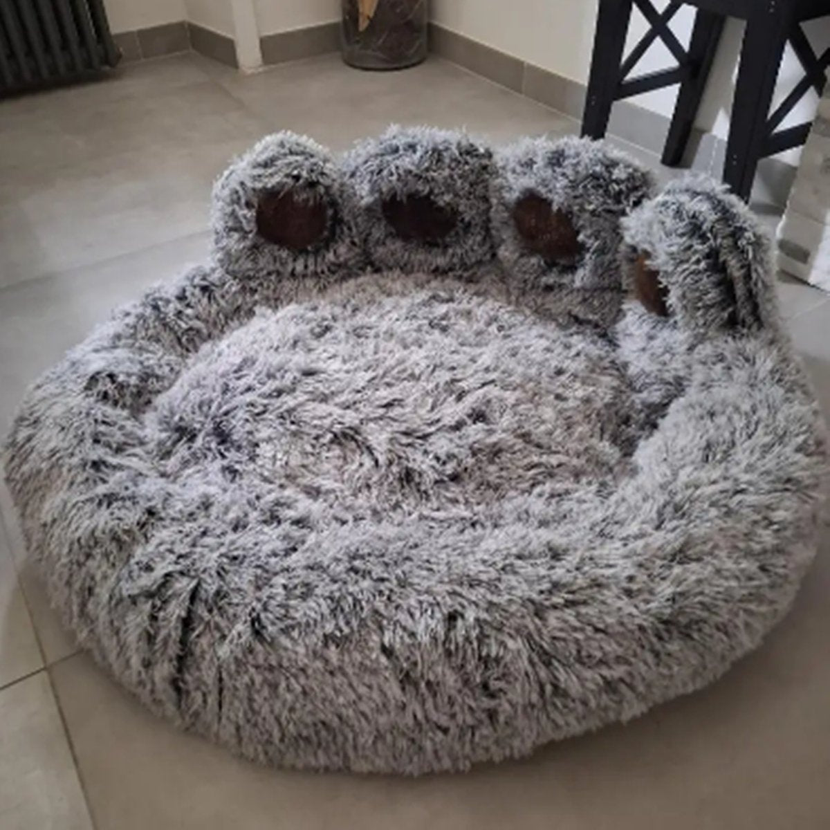 Tailfriends hondenmand-hondenkussen voor honden-luxe Hondenbed berenklauw -Zachte Haren-donker grijs-110cm