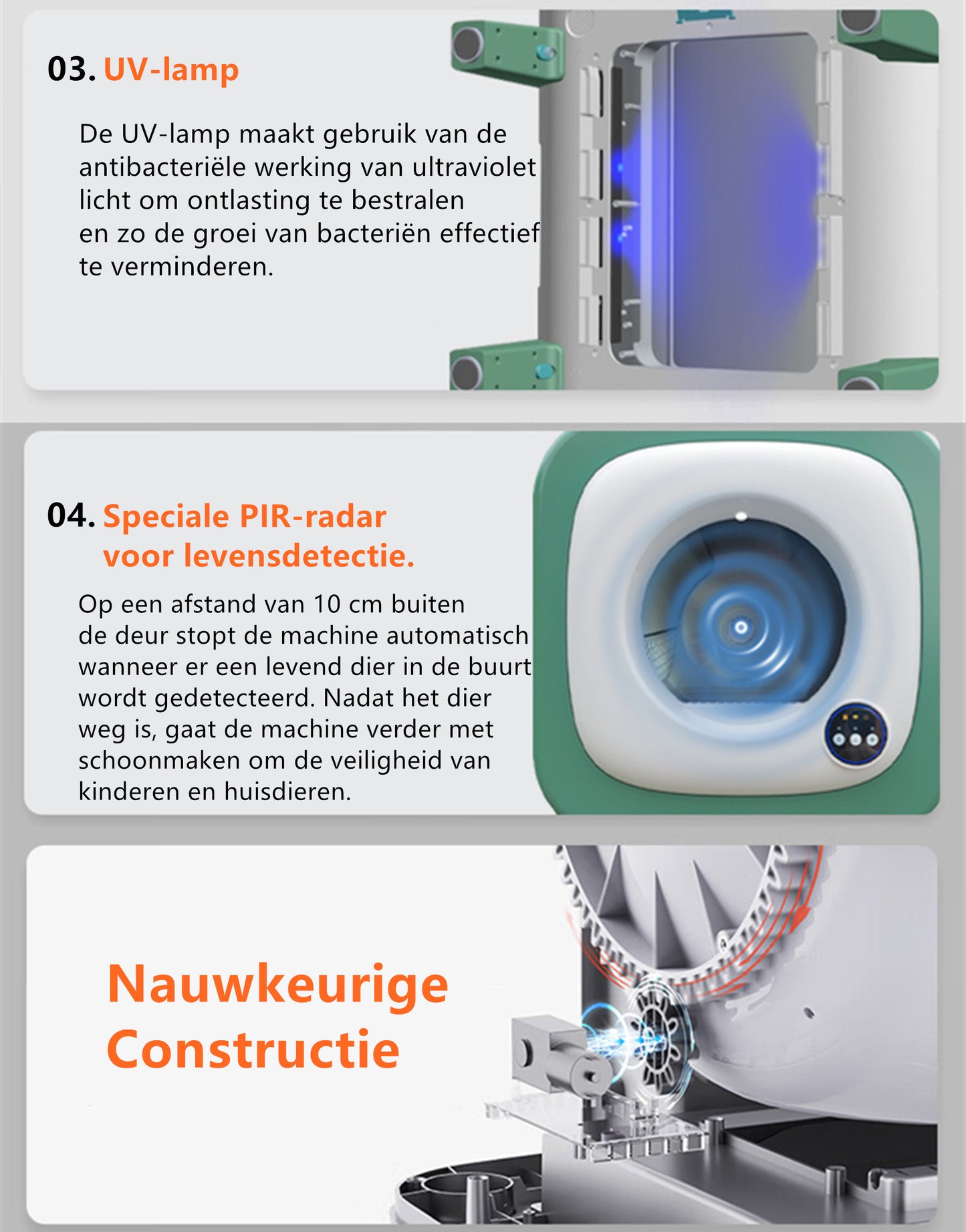 Tailfriends® Automatische Kattenbak - Zelfreinigende Kattenbak --geschikt voor grote katten: kattenbak voor Maine Coons- Inclusief App-72L-groen/wit-met/zonder video